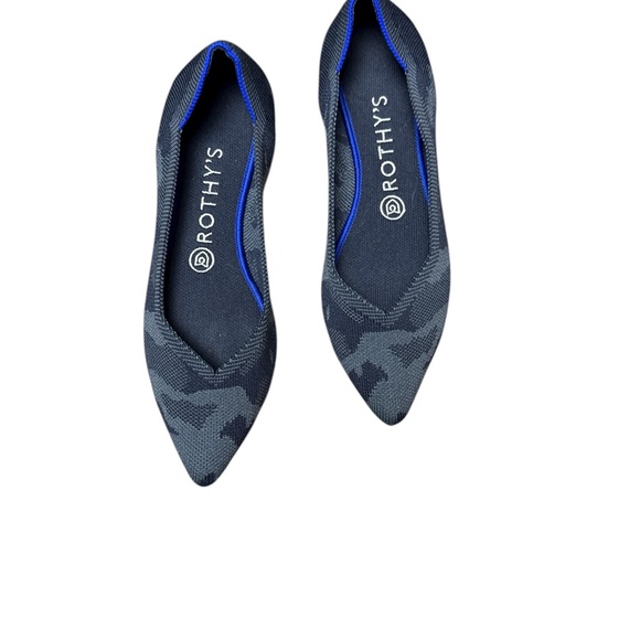 Rothy's Women's Black and Blue Flats - Picture 1 of 3